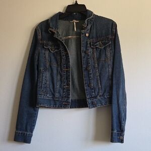 Free People Dark Blue Denim Jacket
